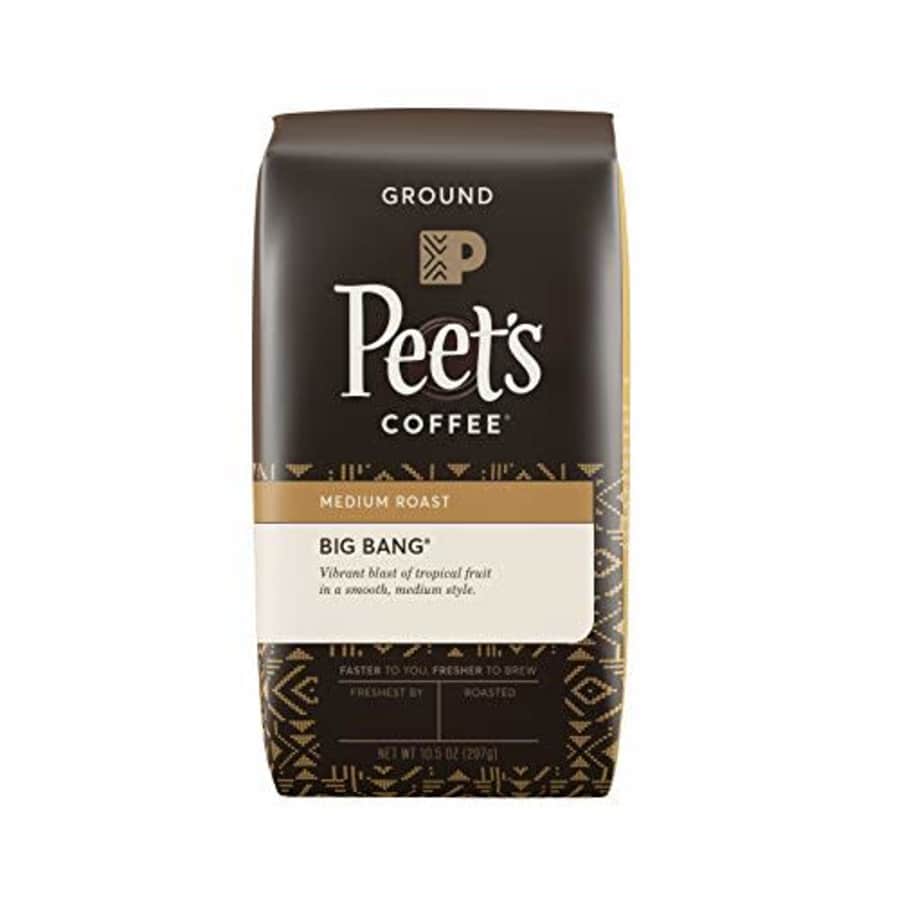 Peet's Coffee Big Bang, Medium Roast Ground Coffee, Big Bang, 10.5 Ounce for $13 Peet's Coffee Big Bang, Medium Roast Ground Coffee, Big Bang, 10.5 Ounce for $13