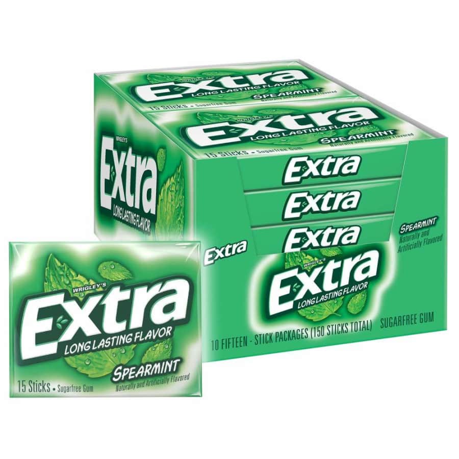 Extra Spearmint Sugarfree Chewing Gum 10-Pack for $9 Extra Spearmint Sugarfree Chewing Gum 10-Pack for $9