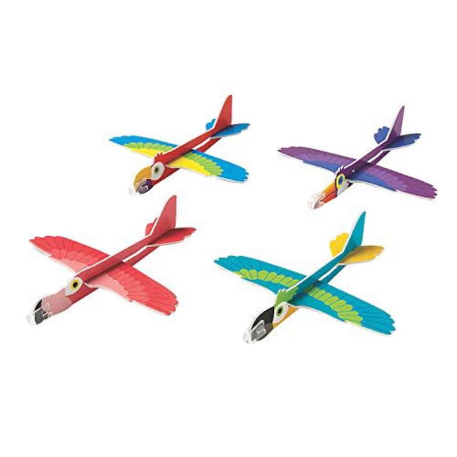 Fun Express Tropical Birds Glider Toys, Bulk 24 Pack - Party Favors and Handouts - VBS Vacation for $15