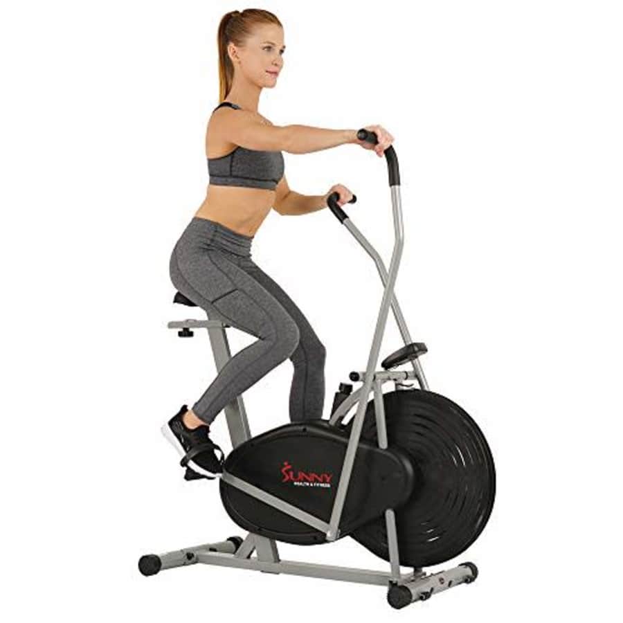 Sunny Health & Fitness Air Resistance Hybrid Fan Bike - SF-B2618,Gray for $200 Sunny Health & Fitness Air Resistance Hybrid Fan Bike - SF-B2618,Gray for $200