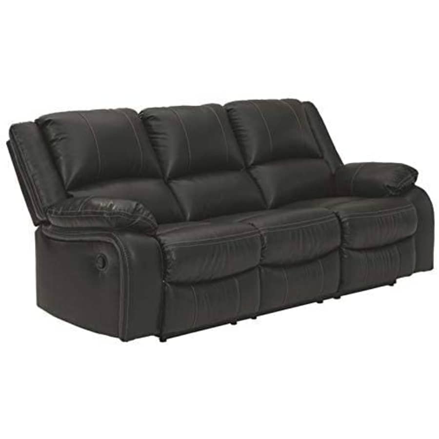 Ashley Furniture Ashley Signature Design Calderwell Faux Leather Reclining Sofa for $979 Ashley Furniture Ashley Signature Design Calderwell Faux Leather Reclining Sofa for $979