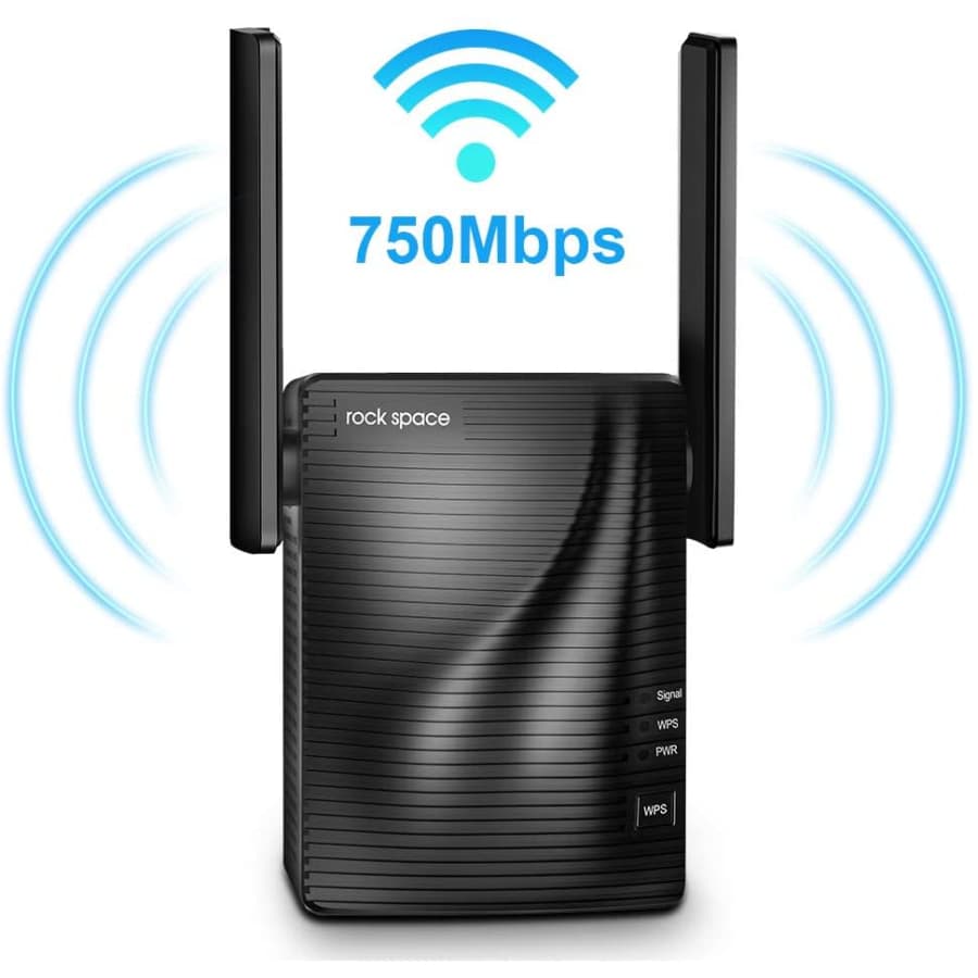 Rockspace AC750 750Mbps Dual-Band WiFi Range Extender with Ethernet Port for $37