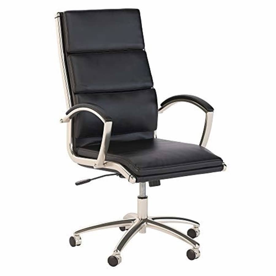 Bush Furniture Bush Business Furniture 400 Series High Back Leather Executive Office Chair in Black for $311 Bush Furniture Bush Business Furniture 400 Series High Back Leather Executive Office Chair in Black for $311
