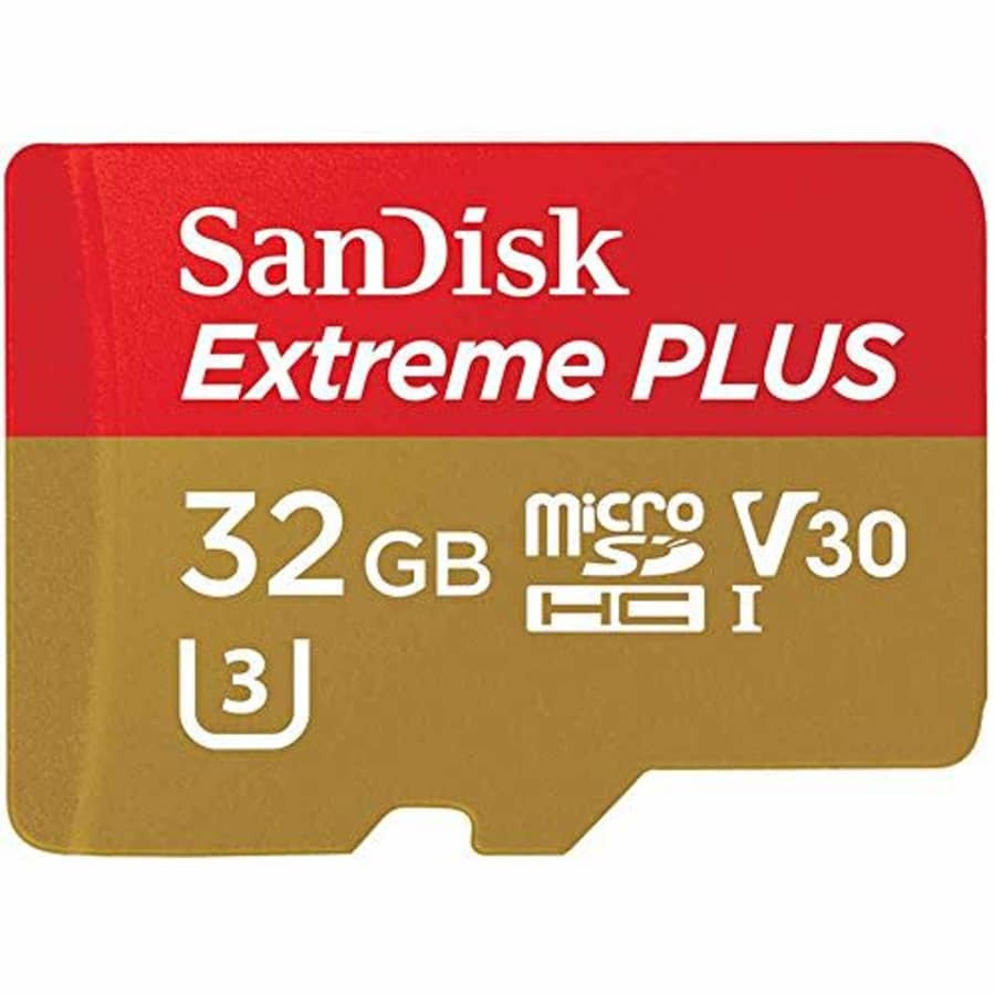 SanDisk Extreme PLUS 32GB microSDHC UHS-I/V30/U3/Class 10 Card with Adapter (SDSQXWG-032G-ANCMA) for $15 SanDisk Extreme PLUS 32GB microSDHC UHS-I/V30/U3/Class 10 Card with Adapter (SDSQXWG-032G-ANCMA) for $15
