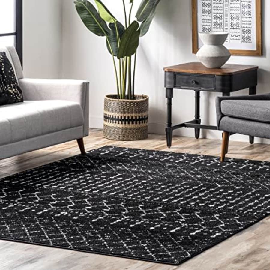 nuLOOM Moroccan Blythe Area Rug, 7x9, Black and White for $90