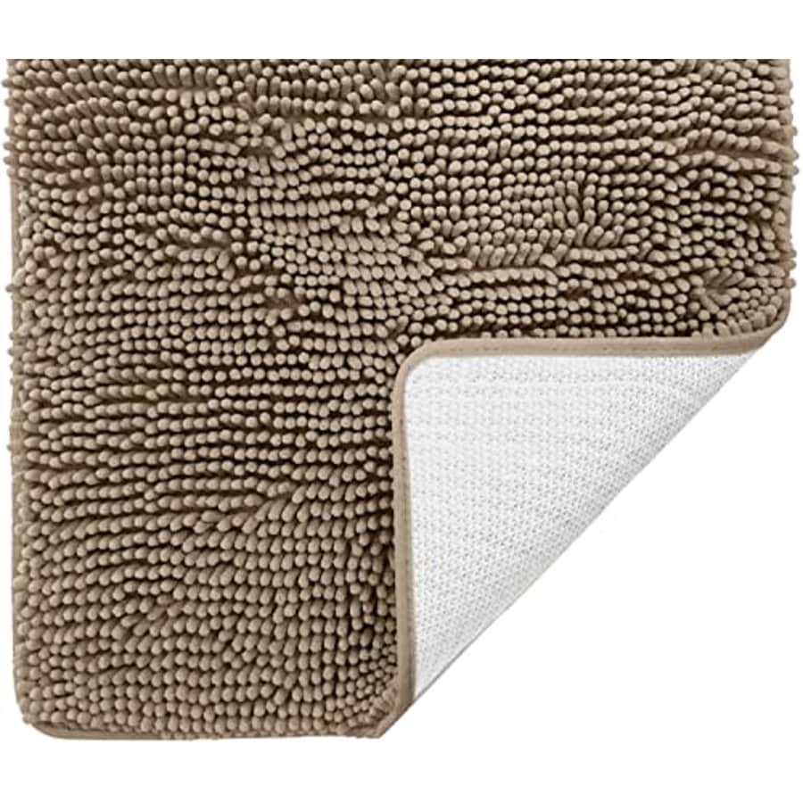 Gorilla Grip Bath Rug, 44x26, Thick Soft Absorbent Chenille Rubber Backing Bathroom Rugs, for $32