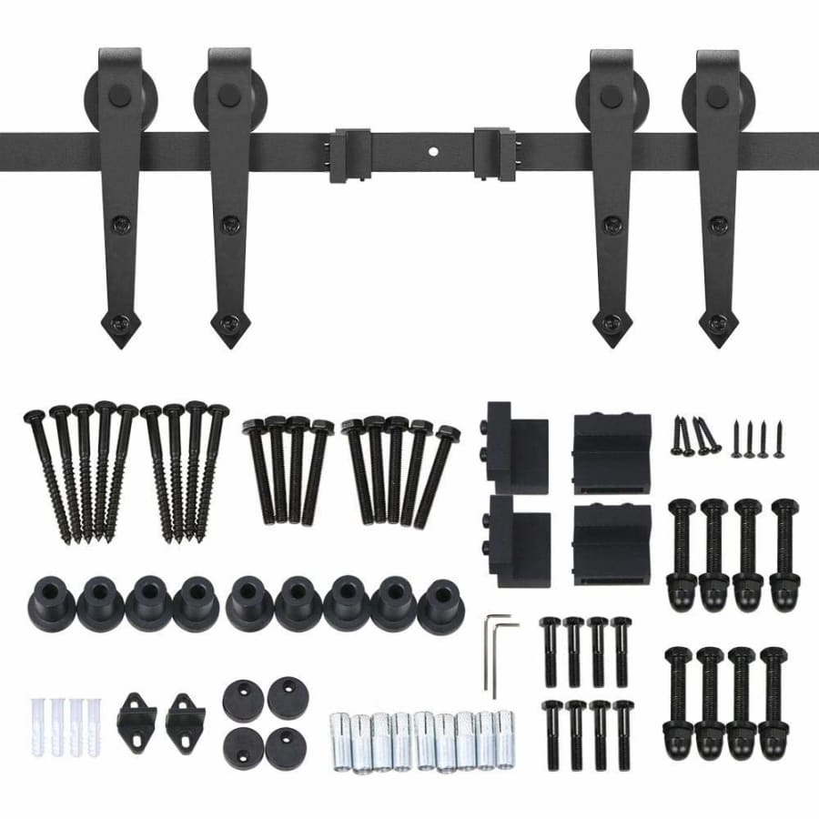 Yaheetech 12-Foot Sliding Barn Door Hardware Kit for $68