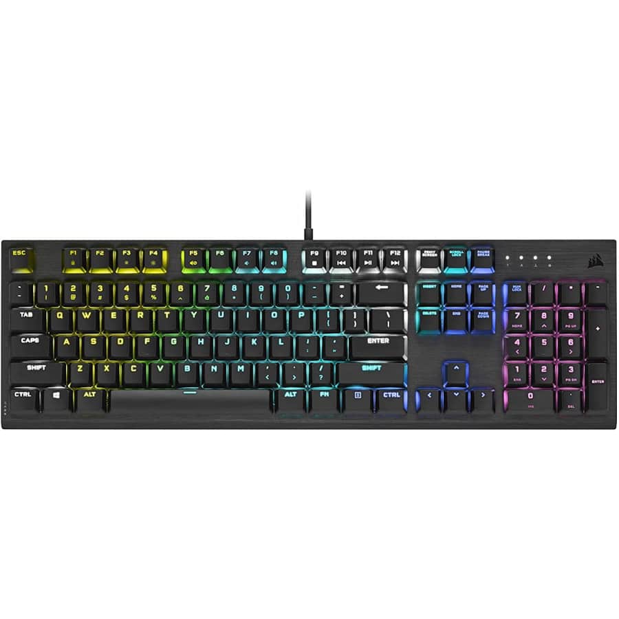 Corsair K60 RGB Pro Low Profile Mechanical Gaming Keyboard for $100