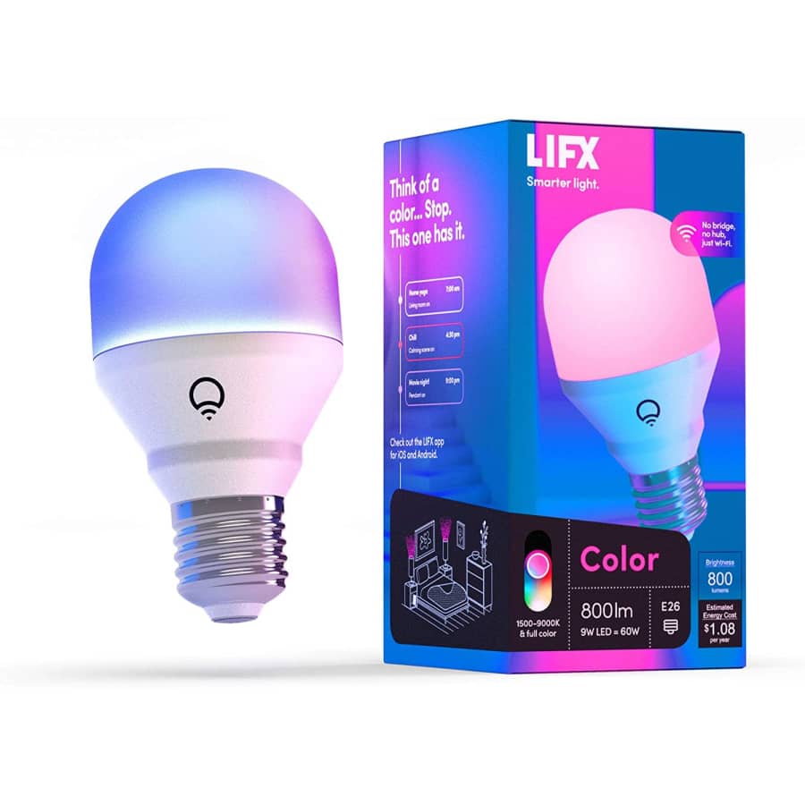 LIFX Color A19 Wi-Fi Smart LED Light Bulb for $26 LIFX Color A19 Wi-Fi Smart LED Light Bulb for $26