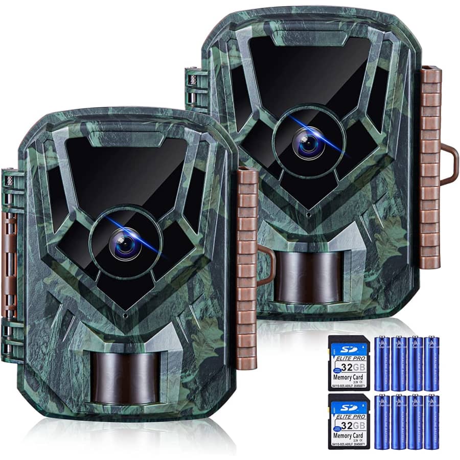 KJK 24MP 1080p Trail Camera 2-Pack for $54