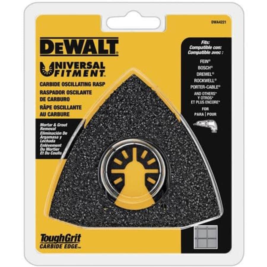 DEWALT Oscillating Tool Blade, Carbide Rasp (DWA4221) for $18 DEWALT Oscillating Tool Blade, Carbide Rasp (DWA4221) for $18