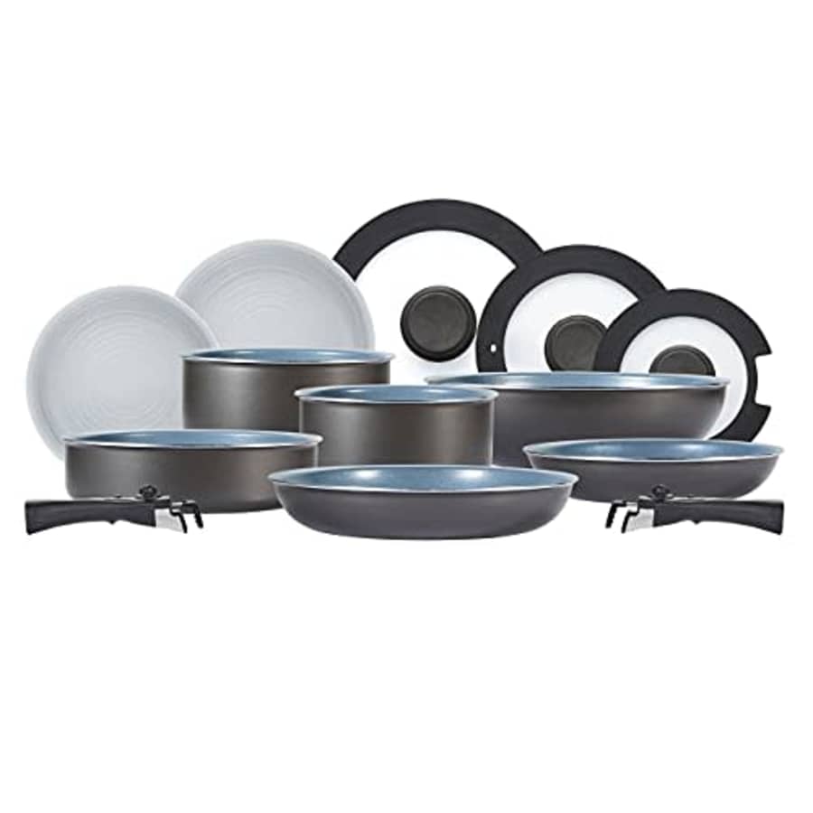 Tower Paddle Boards Tower Freedom T800200 13 Piece Cookware Set with Ceramic Coating, Stackable Design and Detachable for $202 Tower Paddle Boards Tower Freedom T800200 13 Piece Cookware Set with Ceramic Coating, Stackable Design and Detachable for $202