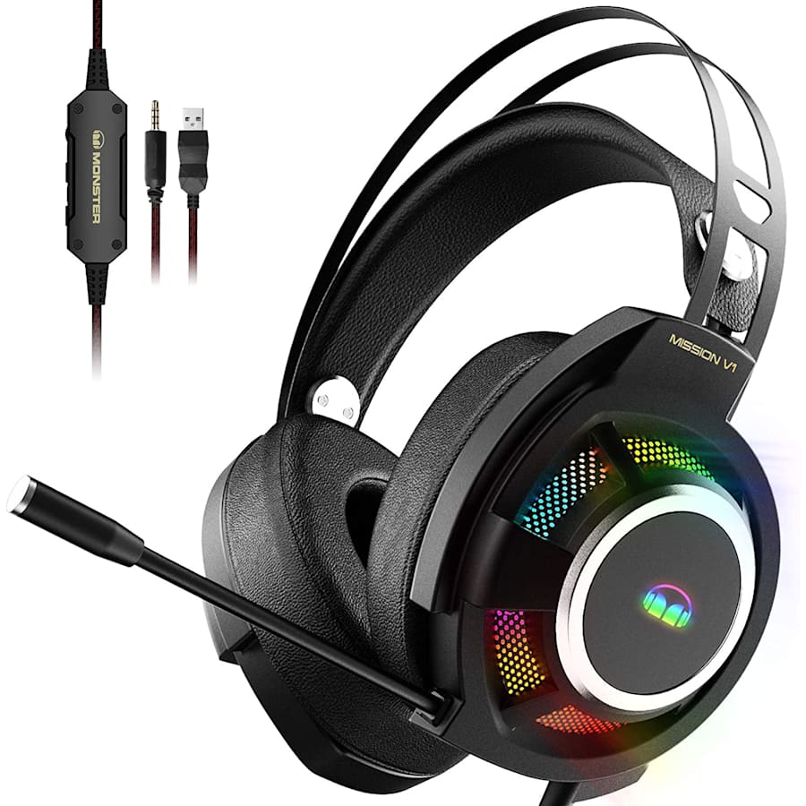 Monster Mission V1 RGB Gaming Headset for $30 Monster Mission V1 RGB Gaming Headset for $30