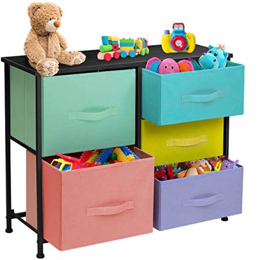 Sorbus Dresser with 5 Drawers - Furniture Storage Tower Unit for Bedroom, Hallway, Closet, Office for $72