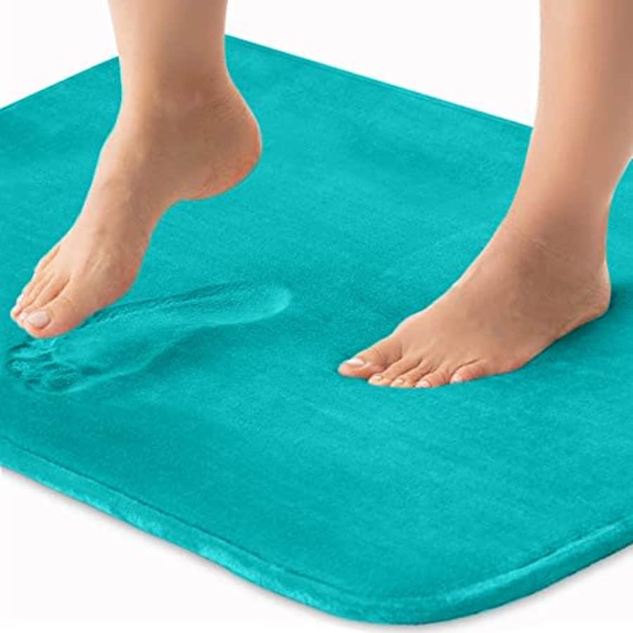 Gorilla Grip Thick Memory Foam Bath Rug, Soft Absorbent Luxury Mats 42x24, Plush Velvet Topside, for $28