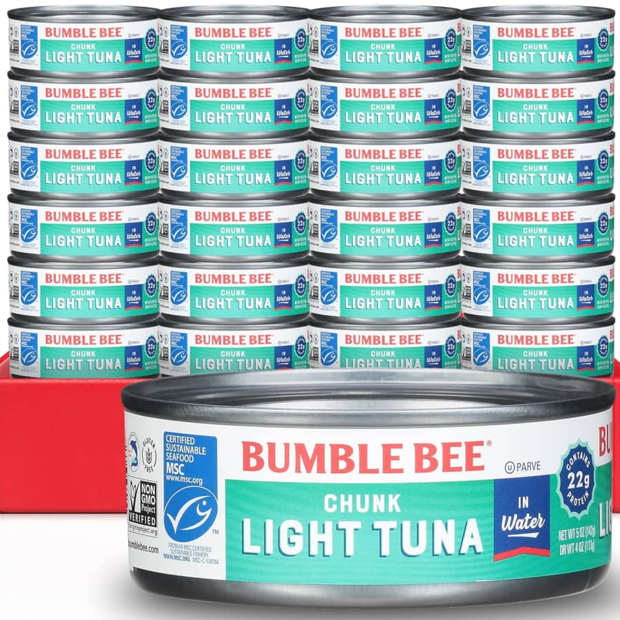 Bumble Bee 5-oz. Chunk Light Tuna In Water 24-Pack for $23