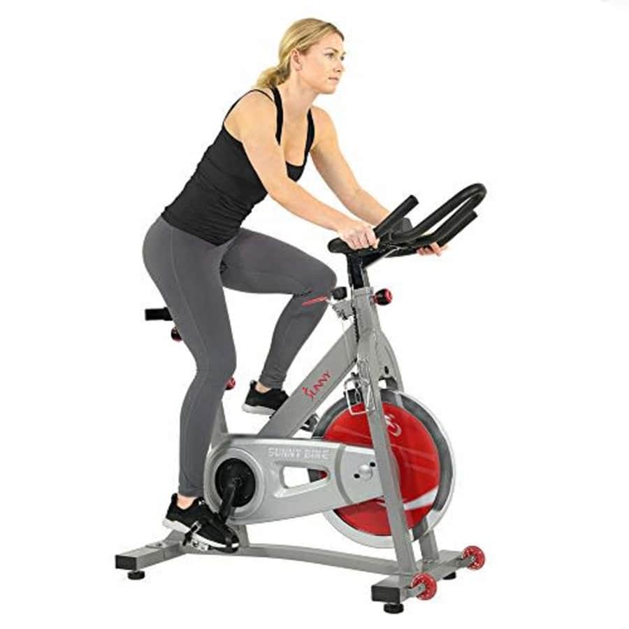 Sunny Health & Fitness Indoor Cycling Bike with 40 LB Flywheel and Dual Felt Resistance - Pro/Pro II for $330 Sunny Health & Fitness Indoor Cycling Bike with 40 LB Flywheel and Dual Felt Resistance - Pro/Pro II for $330
