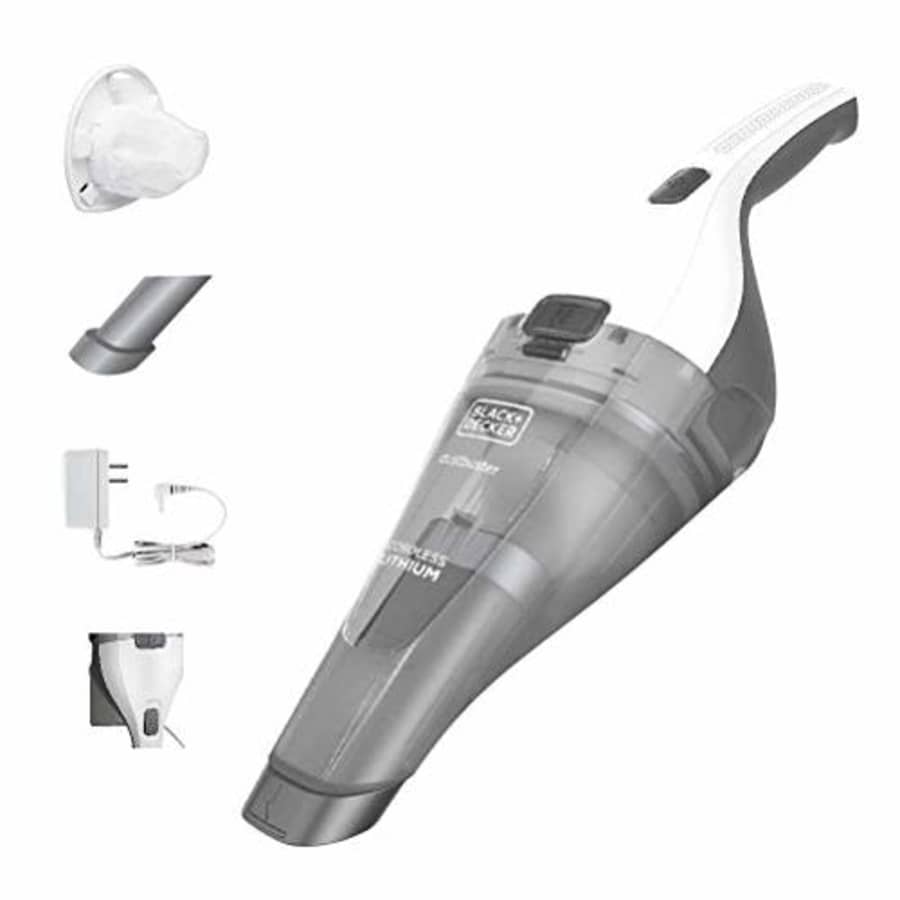 Black + Decker BLACK+DECKER Dustbuster Handheld Vacuum, Cordless, White (HNVC215B10) (Renewed) for $45 Black + Decker BLACK+DECKER Dustbuster Handheld Vacuum, Cordless, White (HNVC215B10) (Renewed) for $45