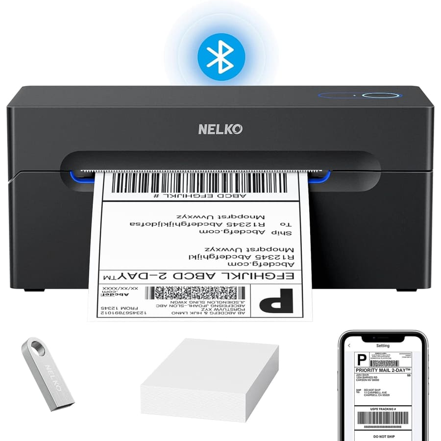 Nelko Bluetooth Thermal Shipping Label Printer for $59 Nelko Bluetooth Thermal Shipping Label Printer for $59