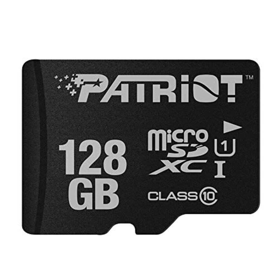 Patriot LX Series 128GB High Speed Micro SDXC Class 10 UHS-I Transfer Speeds for Action Cameras, for $32 Patriot LX Series 128GB High Speed Micro SDXC Class 10 UHS-I Transfer Speeds for Action Cameras, for $32