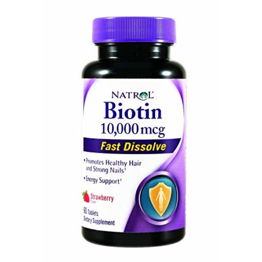 Natrol Biotin Fast Dissolve Tablets, 10, 000 mcg, 60 Tab. Pack of 2 for $25