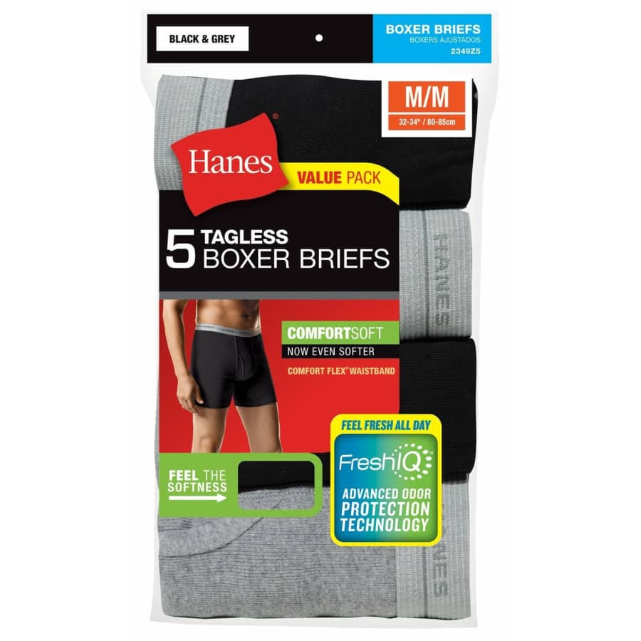 Hanes Men's FreshIQ Flex Boxer Briefs 7-Pack for $13 in cart Hanes Men's FreshIQ Flex Boxer Briefs 7-Pack for $13 in cart