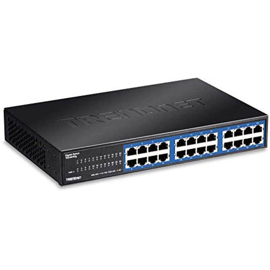TRENDnet 24-Port Unmanaged Gigabit GREENnet Desktop Metal Switch, TEG-S24DG, Ethernet/Network for $75