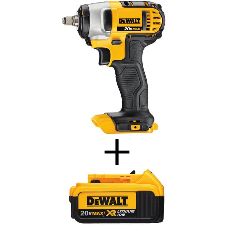 DeWalt 20-volt Max Cordless 3/8" Impact Wrench with Hog Ring and Battery for $139