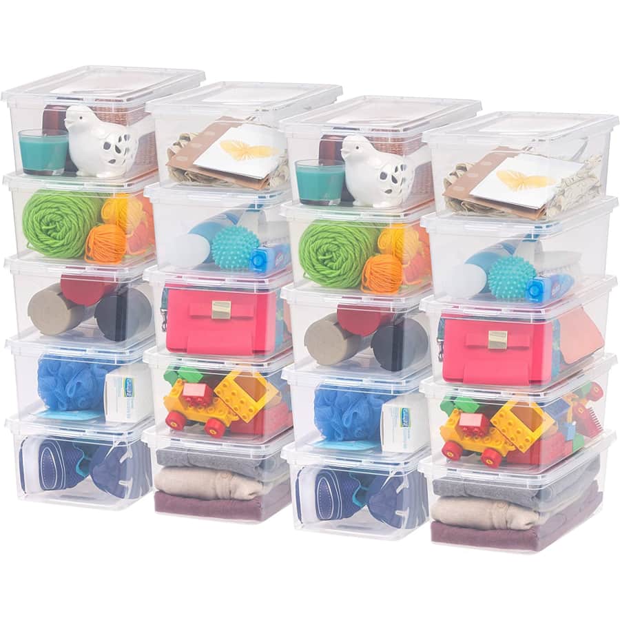 IRIS USA 5.9-Quart Storage Box 20-Pack for $24 w/ Prime