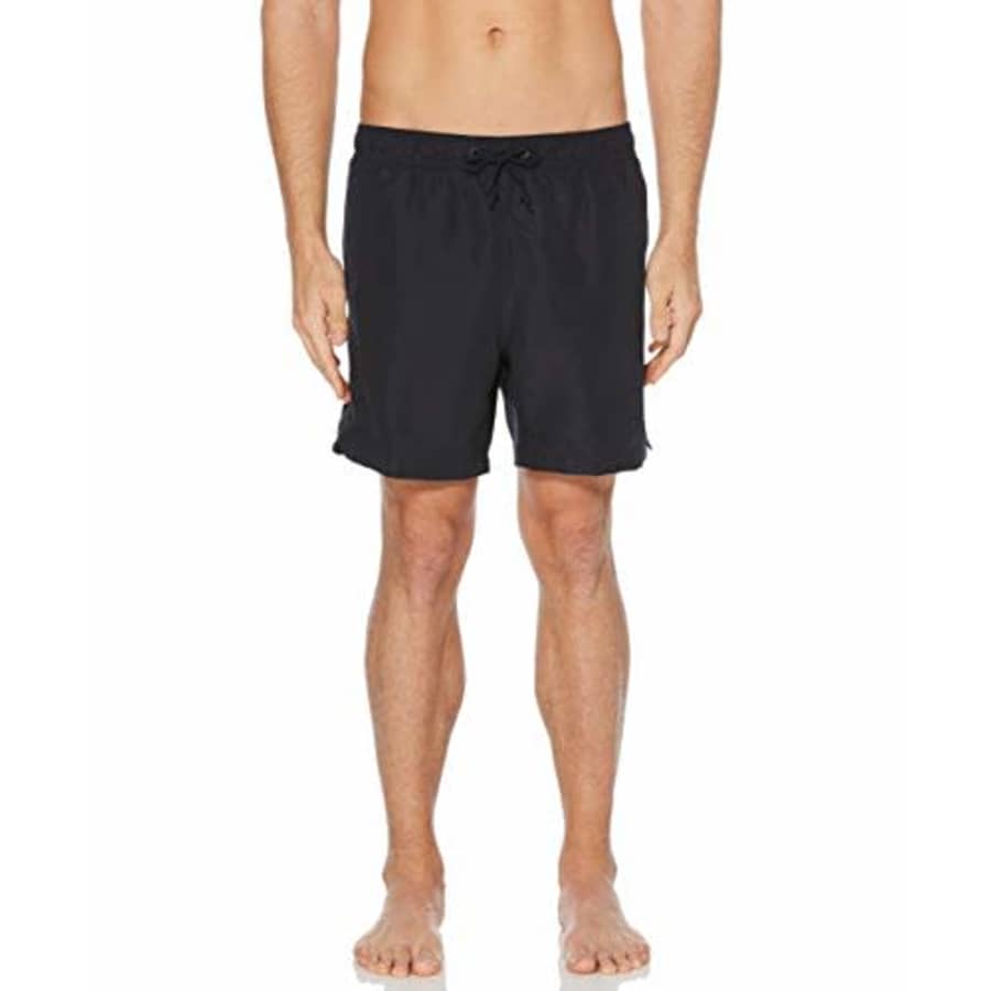 Perry Ellis Men's Printed Water Resistant Perry Logo Swim Shorts, Navy-4ESH1927, Extra Large for $20