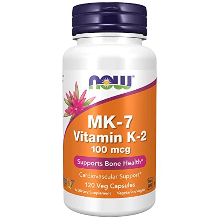 Now Foods NOW Supplements, MK-7 Vitamin K-2 100 mcg, Cardiovascular Support*, Supports Bone Health*, 120 Veg for $20