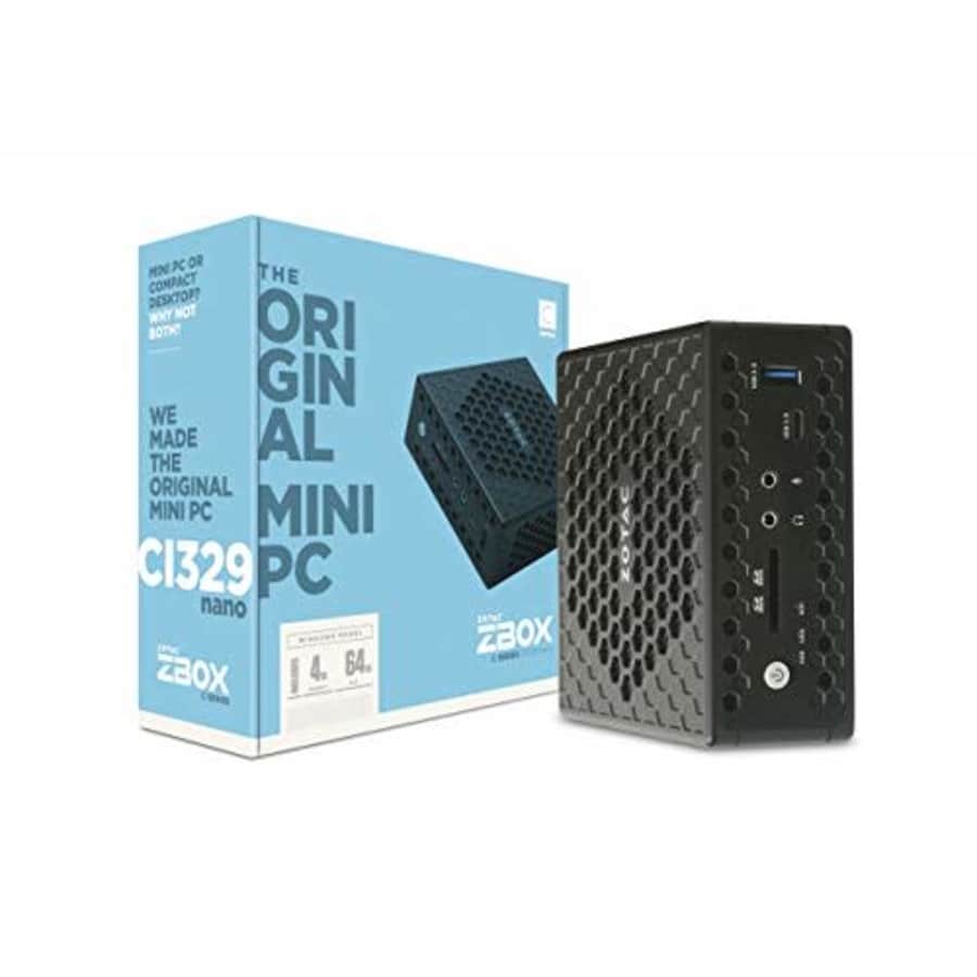ZOTAC ZBOX Ci329 Nano Silent Mini PC Intel N4100 Quad-Core, Intel UHD 600 Graphics, HDMI, VGA, for $177