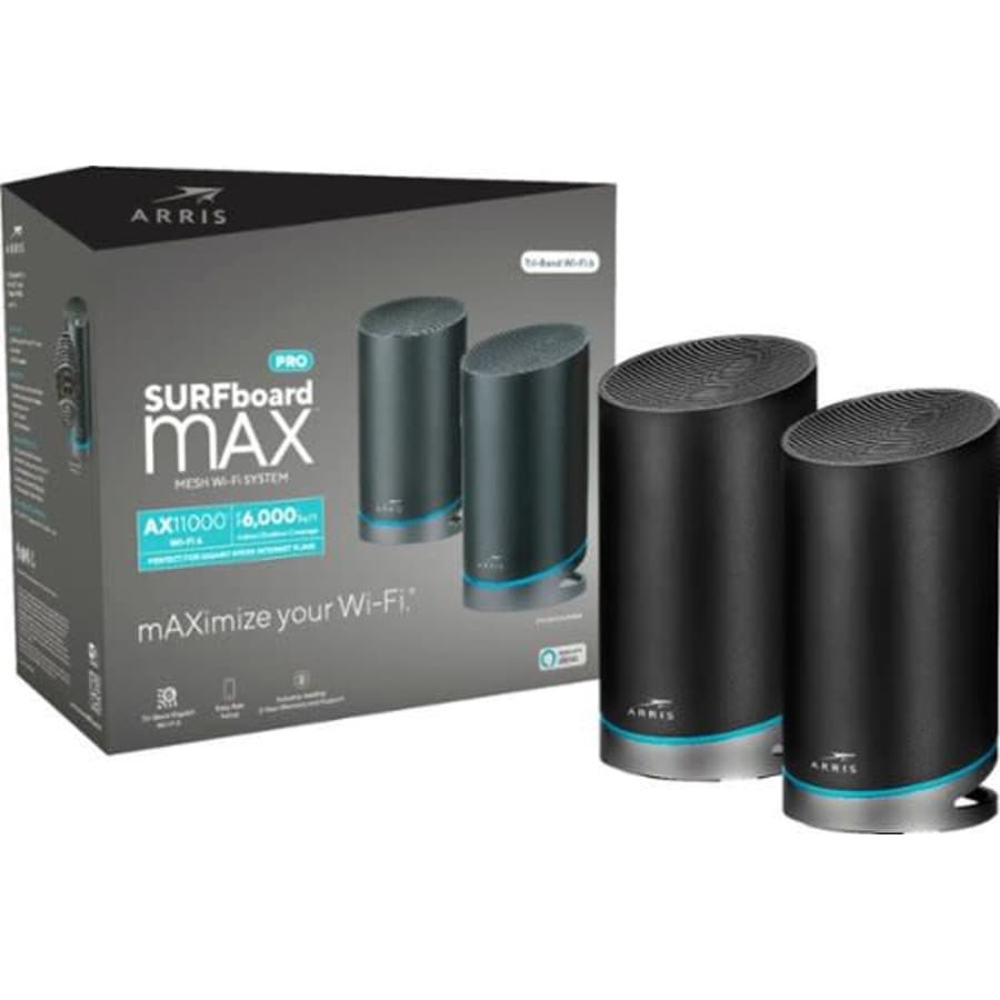 Arris SURFboard mAX Pro AX11000 Tri-Band Mesh WiFi 6 System for $200 Arris SURFboard mAX Pro AX11000 Tri-Band Mesh WiFi 6 System for $200