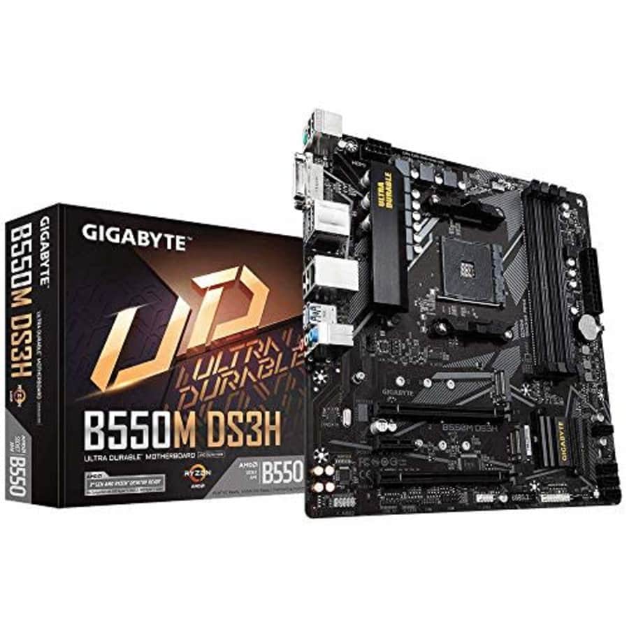 GIGABYTE B550M DS3H (AM4 AMD/B550/Micro ATX/Dual M.2/SATA 6Gb/s/USB 3.2 Gen 1/PCIe for $120 GIGABYTE B550M DS3H (AM4 AMD/B550/Micro ATX/Dual M.2/SATA 6Gb/s/USB 3.2 Gen 1/PCIe for $120