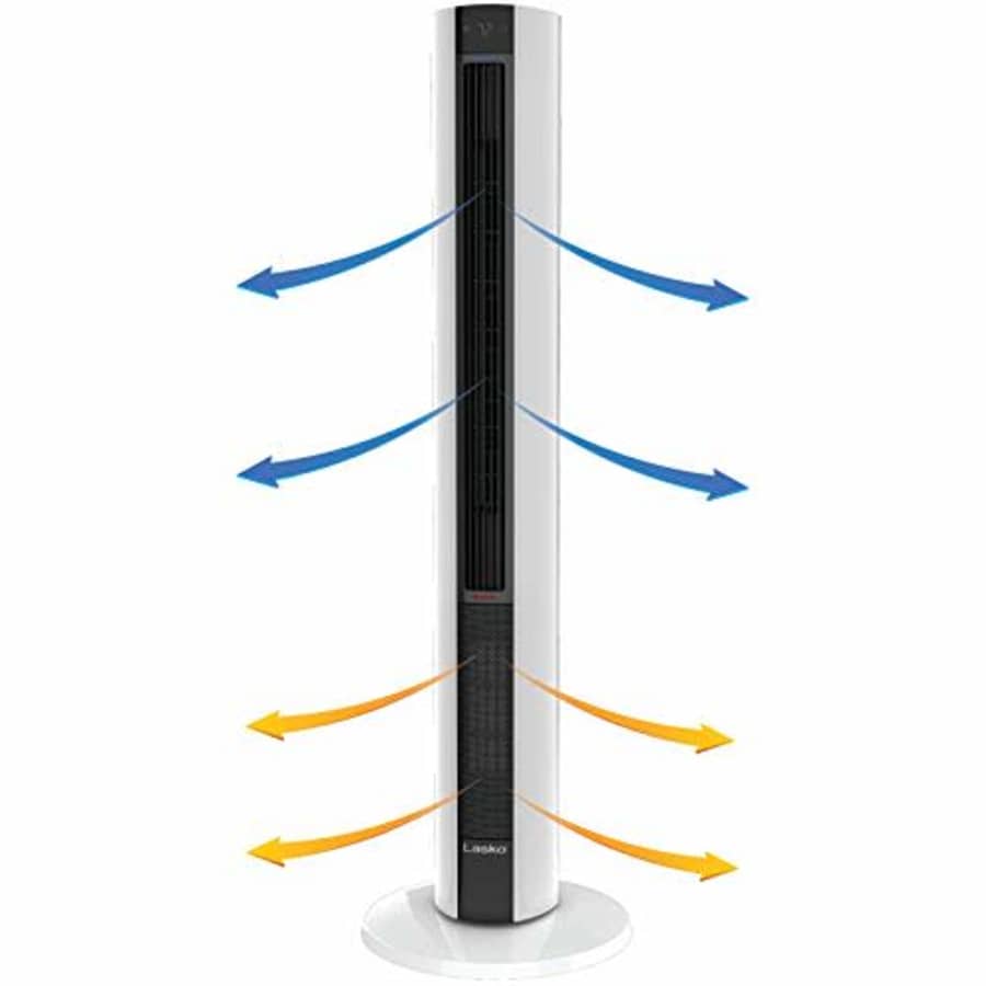 Lasko FH500 Fan & Space Heater Combo Tower, 42 Inch, Black White for $130