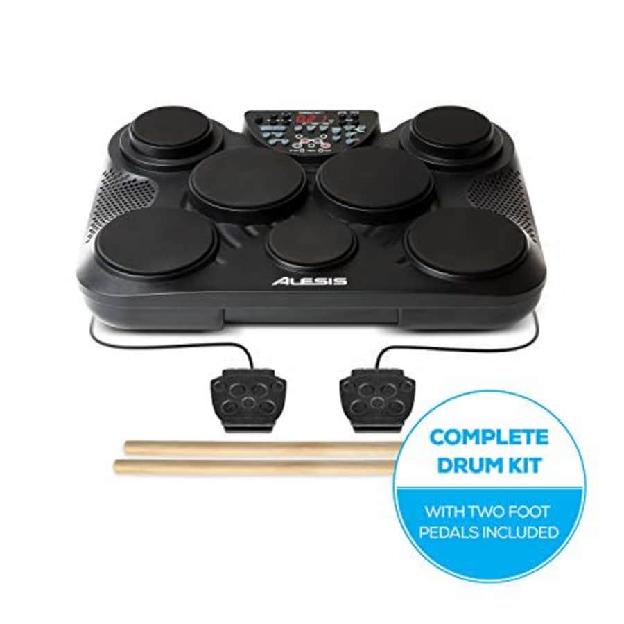 Alesis Compact Kit 7 | Ultra-Portable 7-Pad Electronic Table-top Drum Kit with Velocity-Sensitive for $325