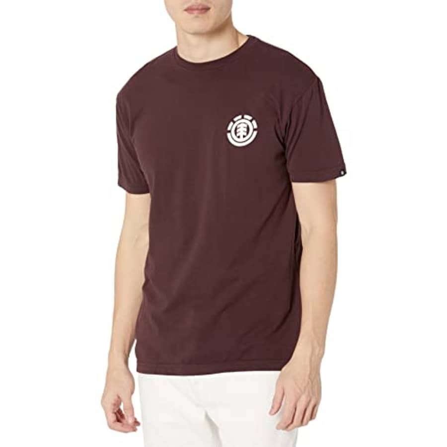 Element Men's Logo Short Sleeve Tee Shirt, Winetasting Gentiana, L for $16