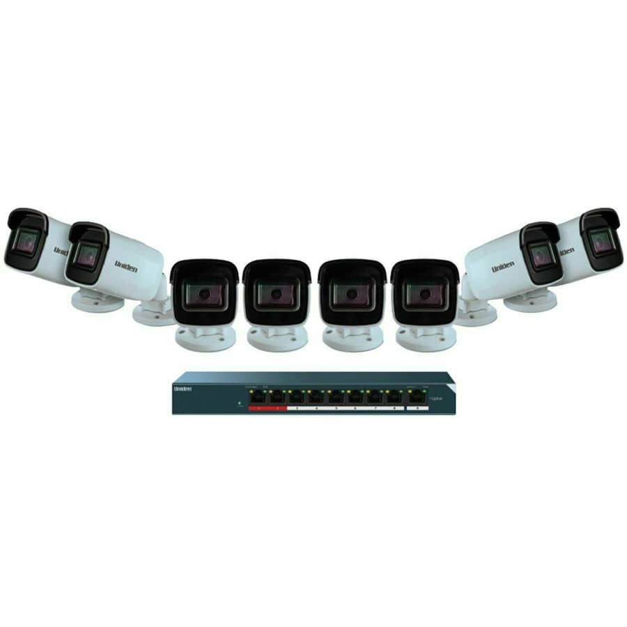 Uniden 1080p Indoor/Outdoor 8-Camera Security System w/ 9-Port PoE Switch for $149