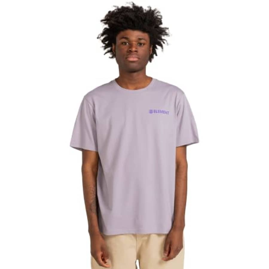 Element Men's Blazin Chest Short Sleeve Tee Shirt, Lavender Gray, Medium for $21