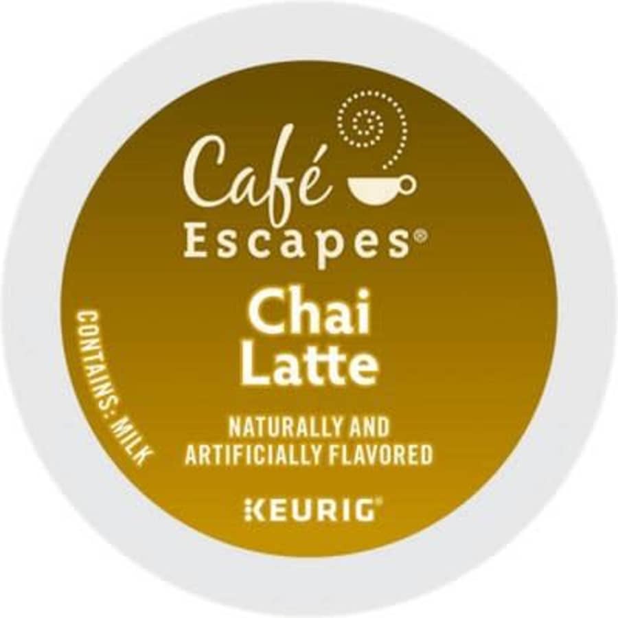 Cafe Escapes Caf Escapes Chai Latte, Single-Serve Keurig K-Cup Pods, 72 Count for $55 Cafe Escapes Caf Escapes Chai Latte, Single-Serve Keurig K-Cup Pods, 72 Count for $55