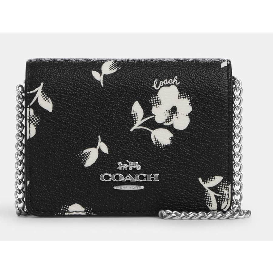 Coach Mini Wallet On A Chain With Floral Print for $42 in cart Coach Mini Wallet On A Chain With Floral Print for $42 in cart