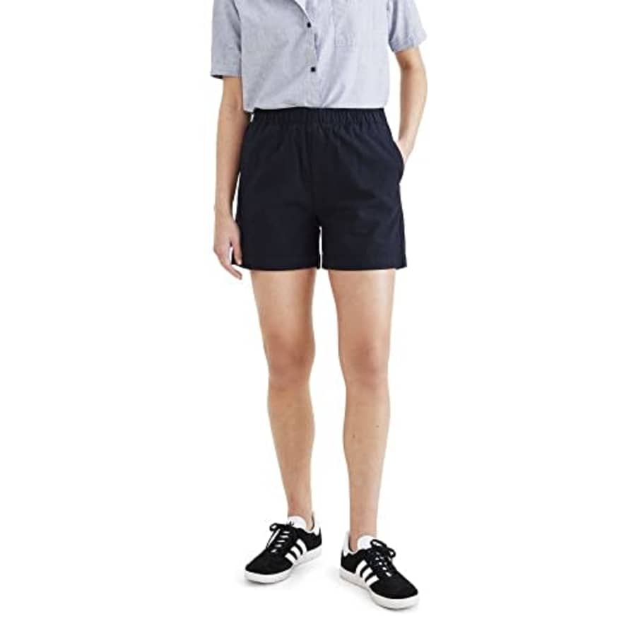Dockers Women's Weekend Pull on Shorts, (New) Beautiful Black, Large for $78