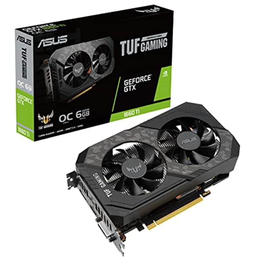 ASUS TUF Gaming NVIDIA GeForce GTX 1660 Ti EVO OC Edition Graphics Card (PCIe 3.0, 6GB GDDR6, HDMI for $299 ASUS TUF Gaming NVIDIA GeForce GTX 1660 Ti EVO OC Edition Graphics Card (PCIe 3.0, 6GB GDDR6, HDMI for $299