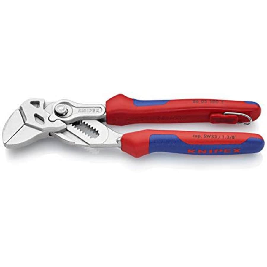 KNIPEX Tools - Pliers Wrench, Multi-Component, Tethered Attachment (8605180TBKA) for $70 KNIPEX Tools - Pliers Wrench, Multi-Component, Tethered Attachment (8605180TBKA) for $70