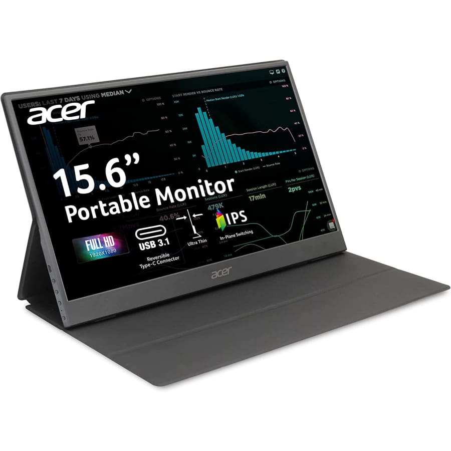 Acer PM161Q bu 15.6" 1080p IPS LED Type-C Portable Monitor for $170