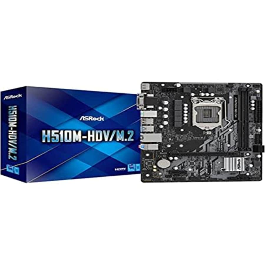 ASRock H510M-HDV/M.2 Compatible with Intel 10th and 11th Generation CPUs (LGA1200) H510 Chipset, for $130