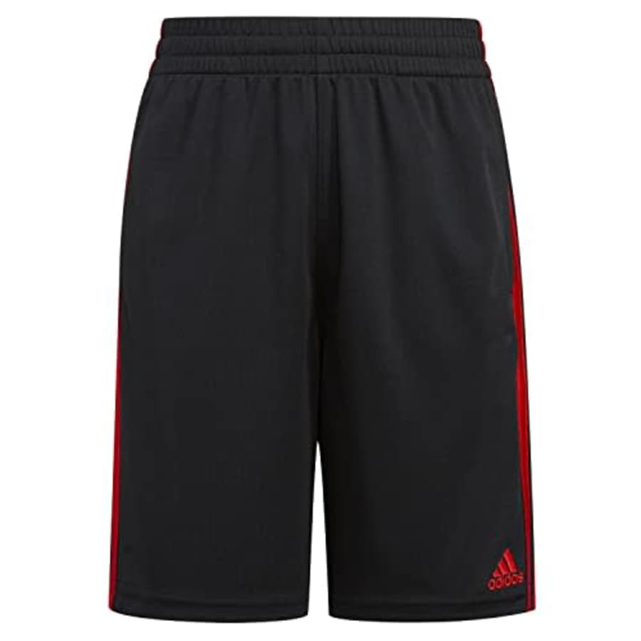 adidas Boys' Toddler Elastic Waistband Classic 3-Stripes Shorts, Black with Red, 2T for $11 adidas Boys' Toddler Elastic Waistband Classic 3-Stripes Shorts, Black with Red, 2T for $11