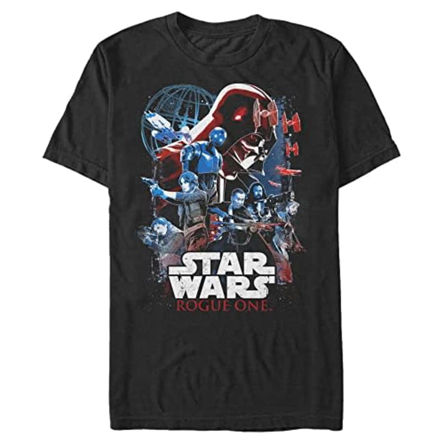 STAR WARS Big & Tall Rogue One Turn Men's Tops Short Sleeve Tee Shirt, Black, 4X-Large for $23 STAR WARS Big & Tall Rogue One Turn Men's Tops Short Sleeve Tee Shirt, Black, 4X-Large for $23