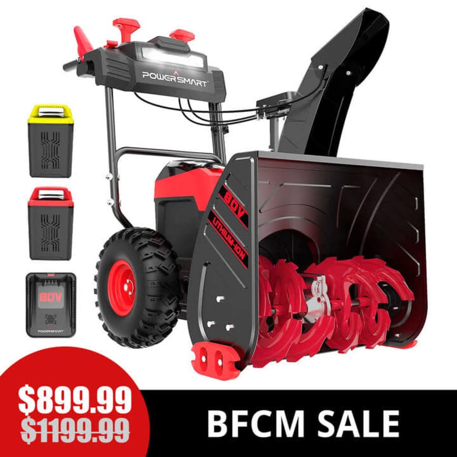 PowerSmart 80V 24'' Cordless Snow Blower w/ 2 Batteries for $850 PowerSmart 80V 24'' Cordless Snow Blower w/ 2 Batteries for $850
