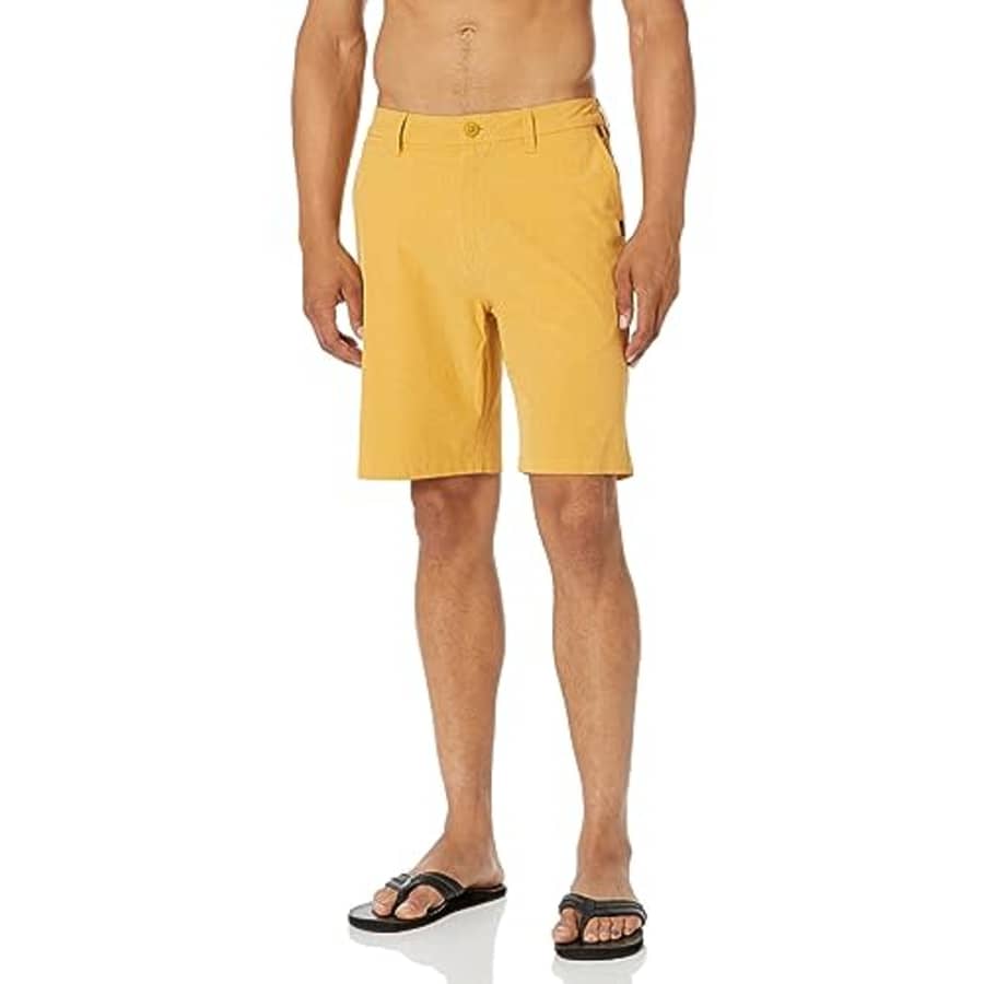 Quiksilver Men's Union Heather Amphibian 20 Boardshort Swim Trunk, Mustard 233 for $19 Quiksilver Men's Union Heather Amphibian 20 Boardshort Swim Trunk, Mustard 233 for $19